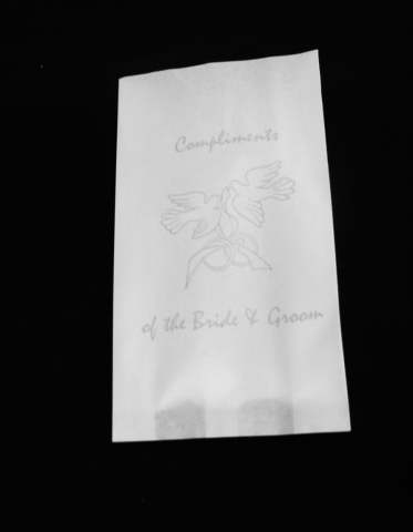 Wedding - Anniversary Cake Bags - Silver Doves x 10 Pack